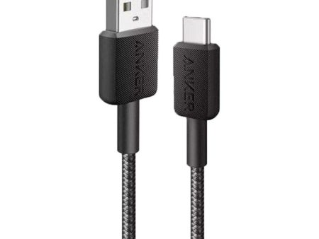 Anker 322 USB-C Kabel 15W m. Nylon 90Cm - Sort on Sale