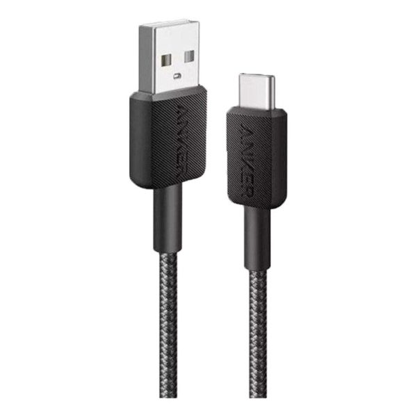 Anker 322 USB-C Kabel 15W m. Nylon 90Cm - Sort on Sale