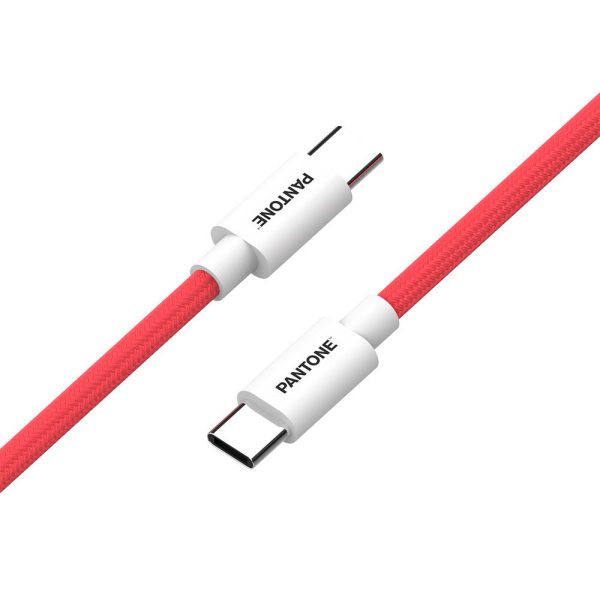 Pantone 60W PD USB-C til USB-C Kabel 1.5m - Pink on Sale