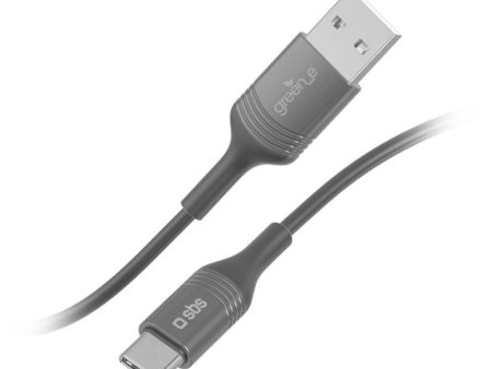 SBS x GREEN_E 30W USB-A til USB-C Kabel m. Genbrugssæt - 1.2 m - Sort For Sale