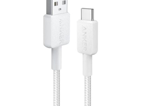 Anker 322 USB-C Kabel 15W m. Nylon 90Cm - Hvid Cheap