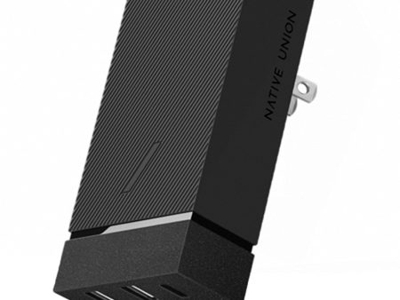 Native Union Smart Hub PD 45W Vægoplader   Rejseadapter m. USB-A & USB-C - Sort on Sale