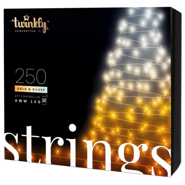 Twinkly 250-Led AWW 20m Lyskæde - Sort ledning Online