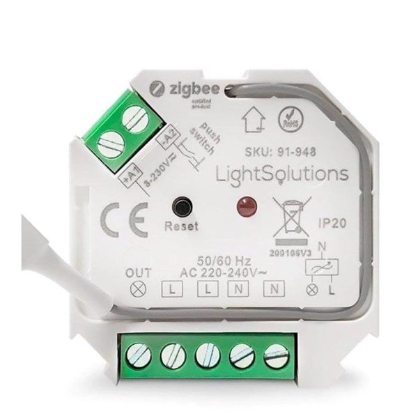 Light Solutions - Mini ZigBee Afbryder - 200W - Hvid Discount