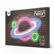 Forever Light LED Neon Skilt - Flerfarvet Lys m. Planet Online