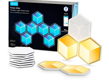 Govee Glide Hexa Ultra Light Panels - 7 stk. - Hvid Online Sale