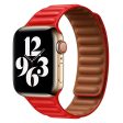 Apple Watch (38 40 SE 41 42mm) Lippa Magnetisk Læder Rem - Rød Online Hot Sale