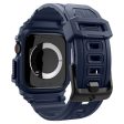 Spigen Rugged Armor Pro Apple Watch (42 44 SE 45 46 49mm) Rem m. Cover - Blå - (DEMO) Online now