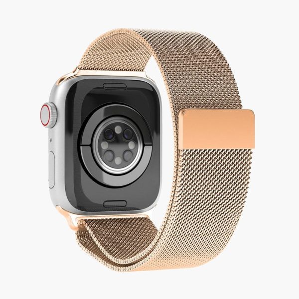 Apple Watch (42 44 SE 45 46 49mm) Vonmählen Milanese Loop Rustfri Stål Rem - Rose Gold Sale