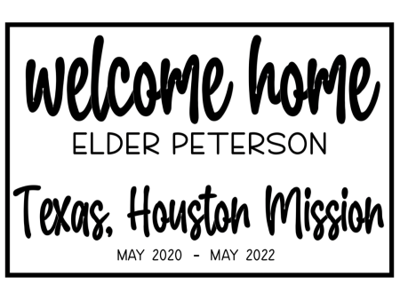 Missionary Banner - Welcome Home with Dates Online Hot Sale