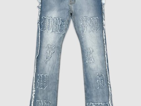 EVO-330106-FWRD Patch Stacked Denim Jeans For Sale