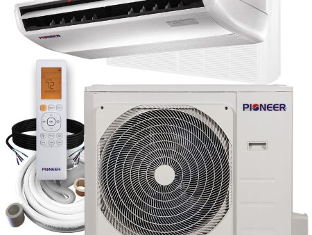 Pioneer® 36,000 BTU 19 SEER2 Floor Ceiling Mini-Split Inverter+ Air Conditioner Heat Pump System Full Set 230V Sale