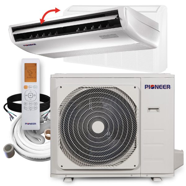 Pioneer® 36,000 BTU 19 SEER2 Floor Ceiling Mini-Split Inverter+ Air Conditioner Heat Pump System Full Set 230V Sale