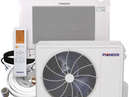 Pioneer® 18,000 BTU 22.4 SEER2 Floor Console Mini-Split Inverter++ Energy-Star Air Conditioner Heat Pump System Full Set 230V For Sale