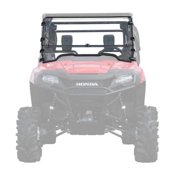 Scratch Resistant Flip Down Windshield for 2014+ Honda Pioneer 700 For Cheap