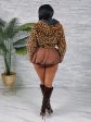 J903-1P - FUR LEOPARD CROPPED W HOODIE JACKET Fashion