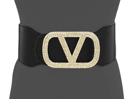 KM1309- RHINESTONE ELASTIC BELT Online Hot Sale