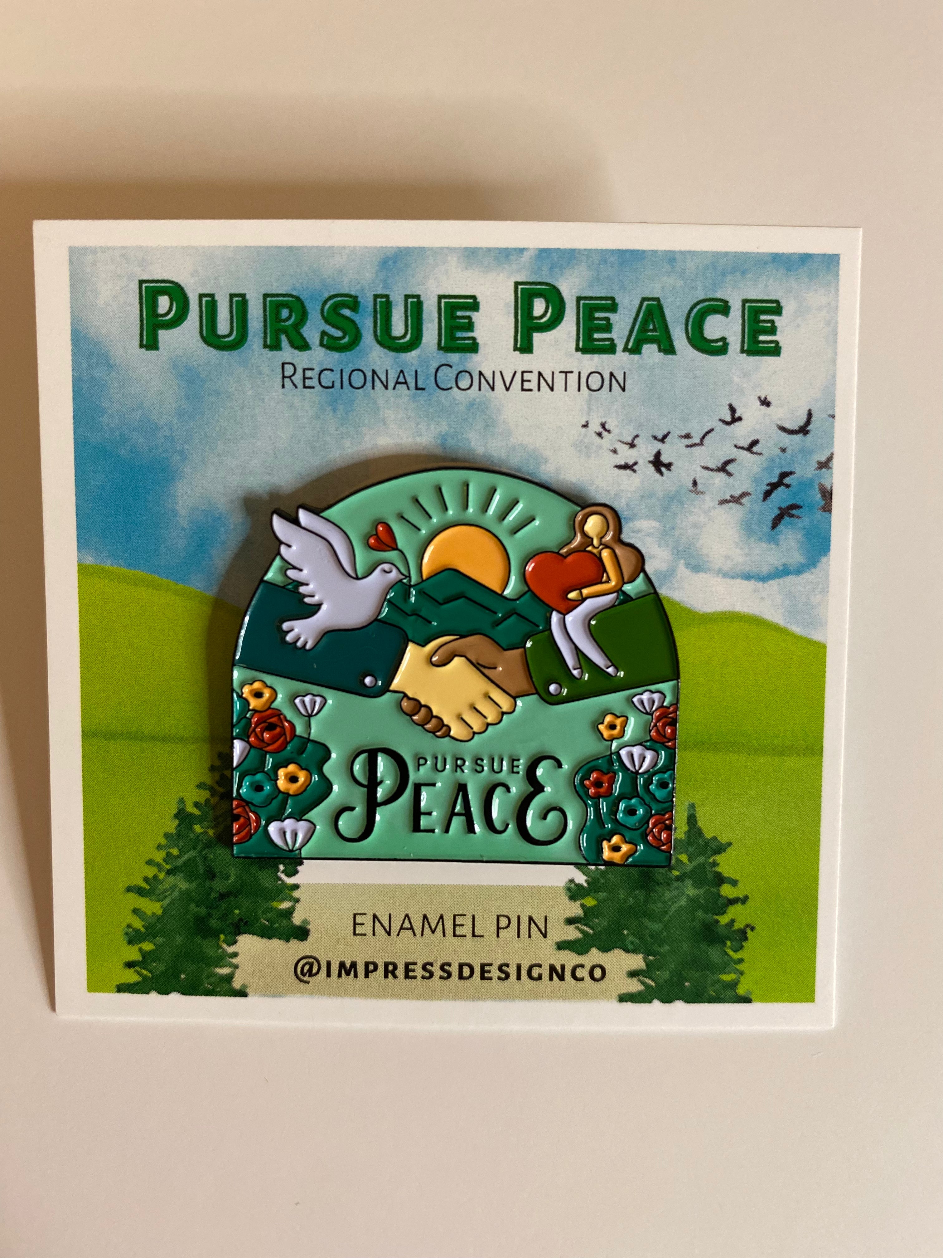 *** CLEARANCE ***Pursue Peace Enamel Pins For Cheap