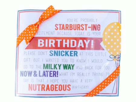 Birthday Gift - Candy Bar Poster Cheap