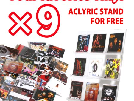 A set of 9 miniature vinyl of your choice comes with Acrylic showcase stand あなたのお好きなミニチュアレコードを9枚セットで For Discount