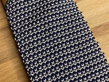 NAVY BUDS KNITTED TIE Online Hot Sale