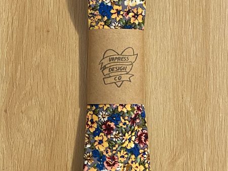 YELLOW AND BURGUNDY FLORAL TIE Online Sale