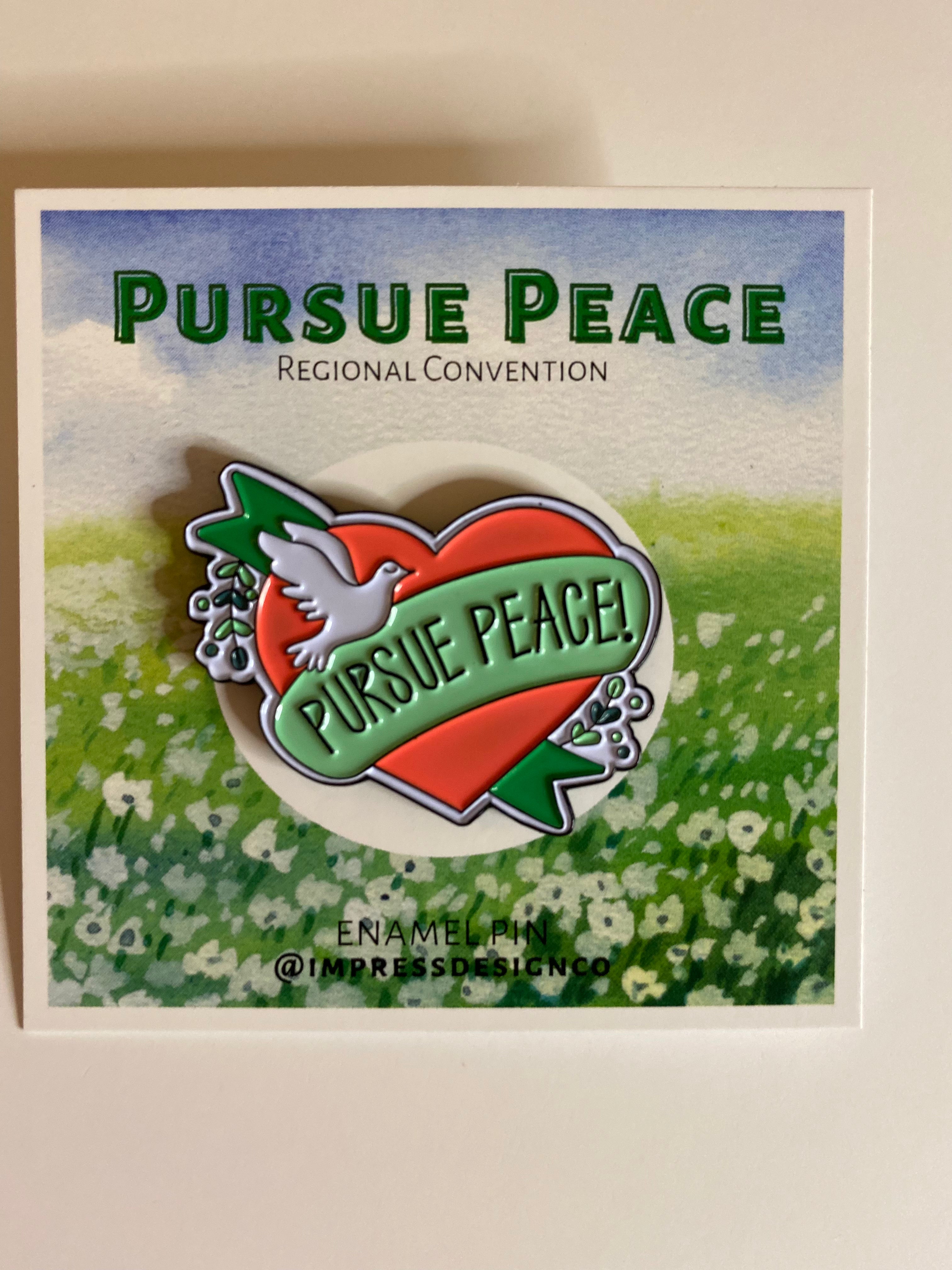 *** CLEARANCE ***Pursue Peace Enamel Pins For Cheap