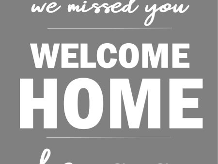 Missionary Banner - Welcome Home Gray on Sale