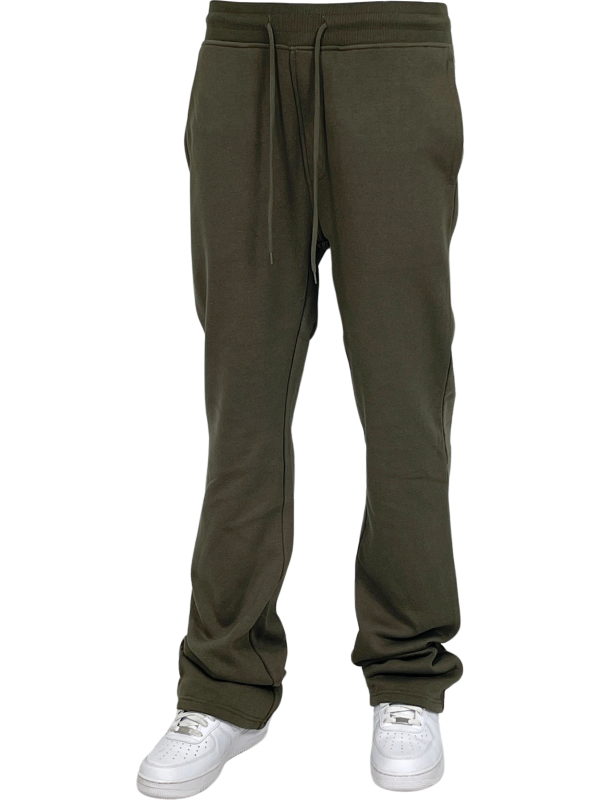 BT-BTF24007-Solid Stack Fleece Pants Fashion