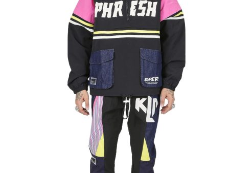 KLP-KJ7750-KMP7750-Color Block Anorak Jacket & Pants Fashion