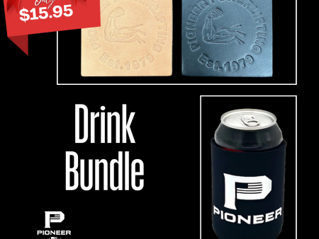 Pioneer Powerlifting™ Leather Coasters & Koozie Bundle Discount