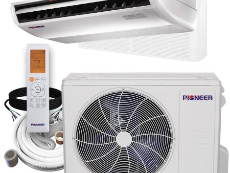 Pioneer® 18,000 BTU 23 SEER2 Floor Ceiling Mini-Split Inverter++ Energy-Star Air Conditioner Heat Pump System Full Set 230V on Sale