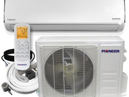 Pioneer® Diamante Pro Series 30,000 BTU 19 SEER2 Ductless Mini-Split Air Conditioner Inverter+ Heat Pump Full Set 230V with 16 Ft. Kit Online Sale