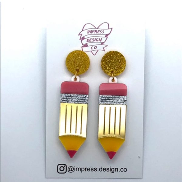 *** CLEARANCE*** Acrylic Pencil Earrings Hot on Sale