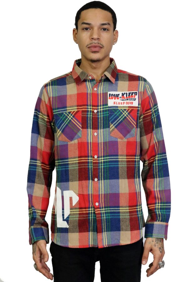 KLP-KW5130-Embro & Print Flannel Shirt Discount