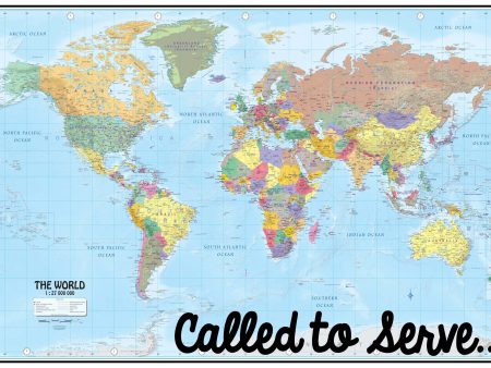 Missionary Banner - Called to Serve World Map on Sale