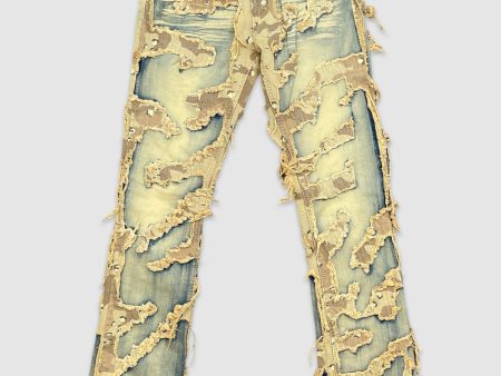 SLE-T4052-Flare Fit Fashion Denim Jeans Sale