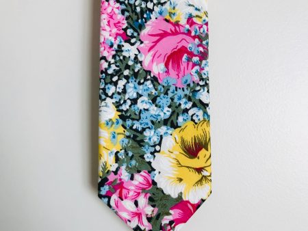 YELLOW ROSES FLORAL TIE Hot on Sale