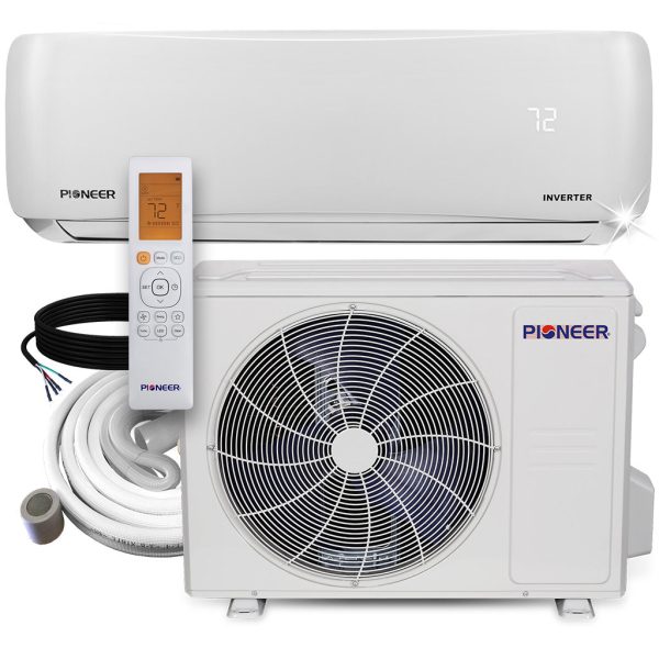 Pioneer® EStar™ 24,000 BTU 21 SEER2 Ductless Mini-Split Inverter++ Energy-Star Air Conditioner Heat Pump System Full Set 230V Supply