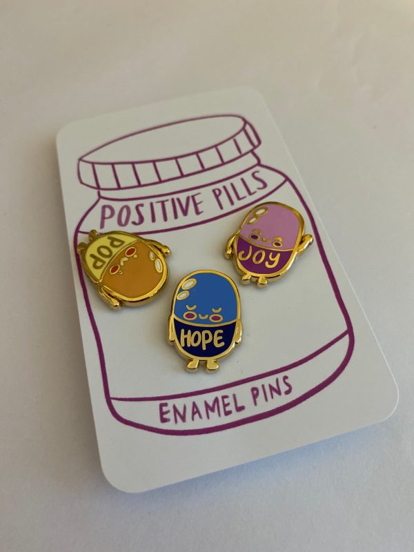 *** CLEARANCE *** Positive Pill Enamel Pin Set on Sale