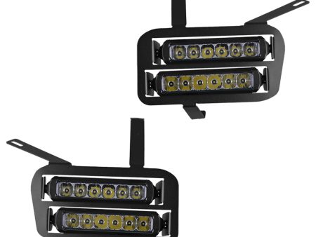 Dual Wide 8  LED Headlights for Honda Pioneer 700 Online now