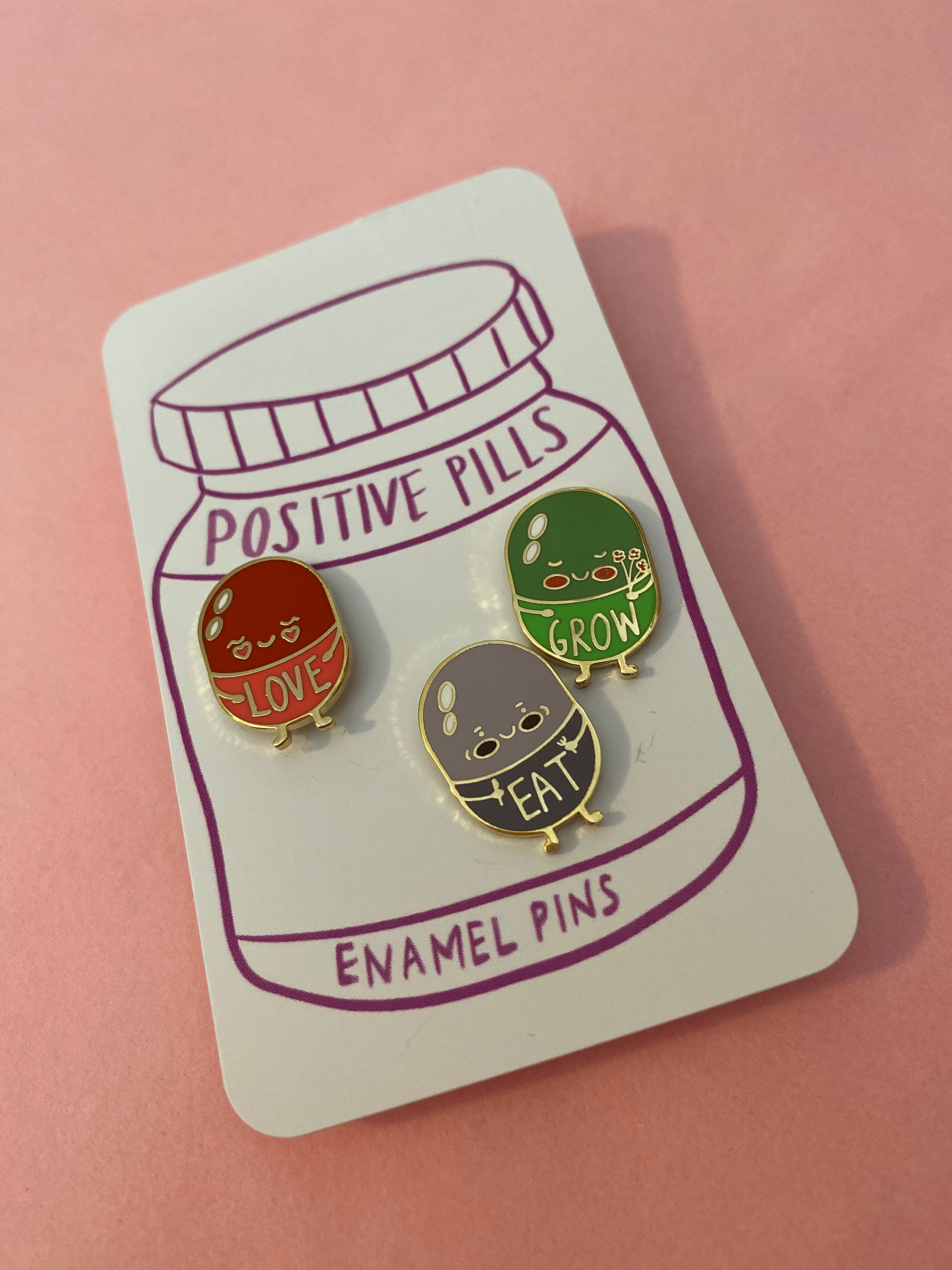 *** CLEARANCE *** Positive Pill Enamel Pin Set on Sale