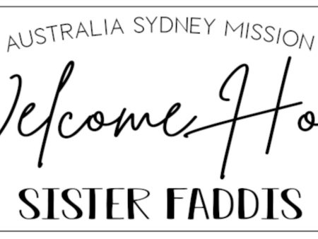 Missionary Banner - Welcome Home Sister Faddis on Sale