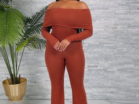 2434H - OFF SHOULDER LS JUMPSUIT Fashion