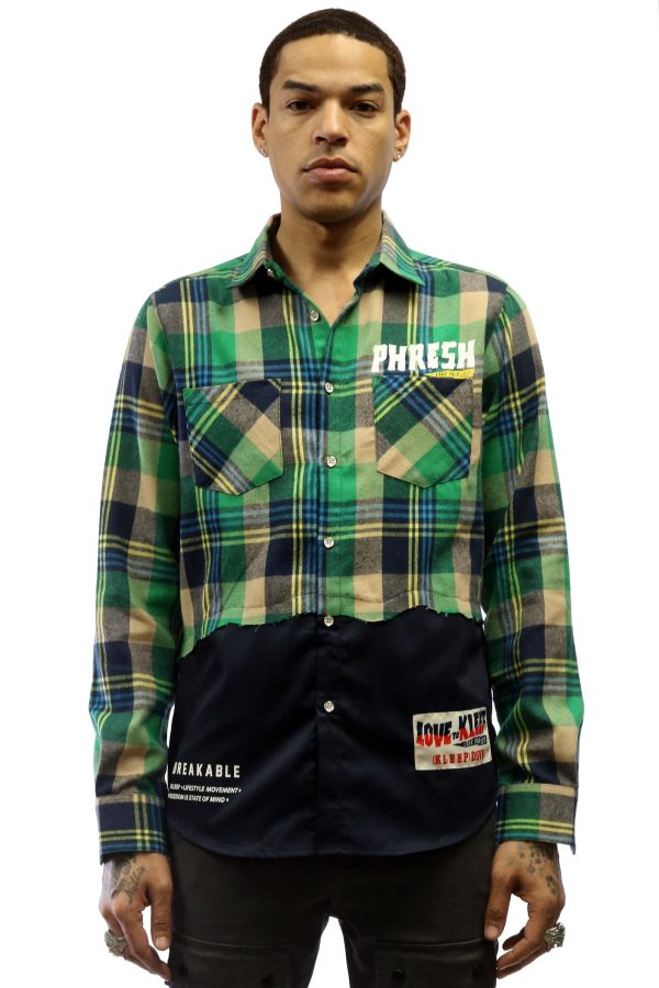 KLP-KW5140-Print & Patch Flannel Shirt Online