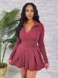 2492XH- RIBBED COLLAR DRESS (PLUS) For Sale