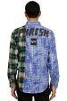 KLP-KW5100-2-Tone Embro & Print Flannel Shirt Online Sale