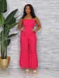 3698RYP-Tube Wide Leg Jumpsuit W Waist Tie Supply