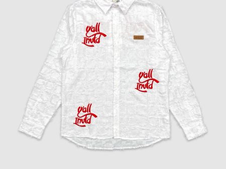 KLP-KW5280-Rip & Repair Embroidery Shirt Cheap