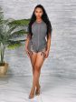 AR12855P-Washed Lace Up Romper Supply